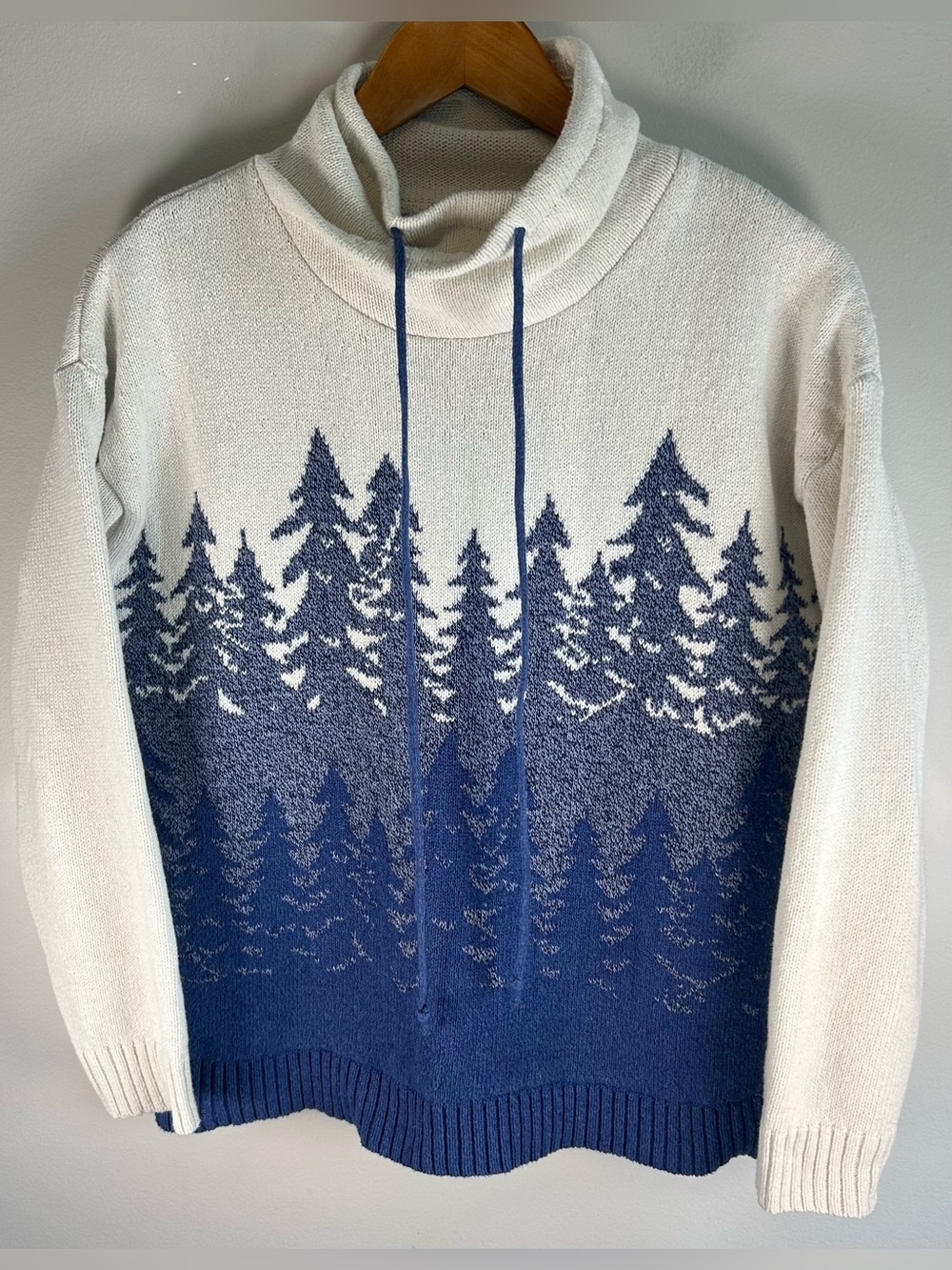 Cotton Country Parkhurst Thalia Tree Women’s Sweater S Cowl Neck Eco Cotton/Poly